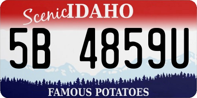 ID license plate 5B4859U