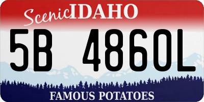 ID license plate 5B4860L