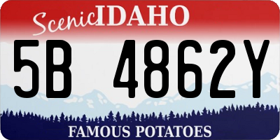 ID license plate 5B4862Y