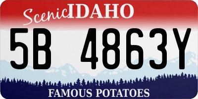 ID license plate 5B4863Y