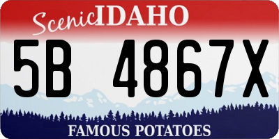 ID license plate 5B4867X