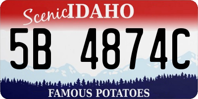 ID license plate 5B4874C