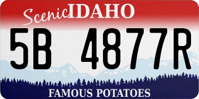 ID license plate 5B4877R