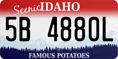 ID license plate 5B4880L