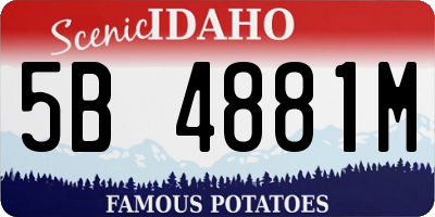 ID license plate 5B4881M