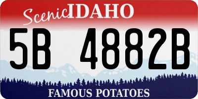 ID license plate 5B4882B