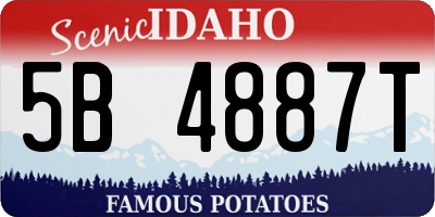 ID license plate 5B4887T