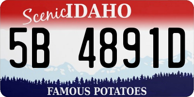 ID license plate 5B4891D
