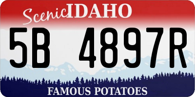 ID license plate 5B4897R