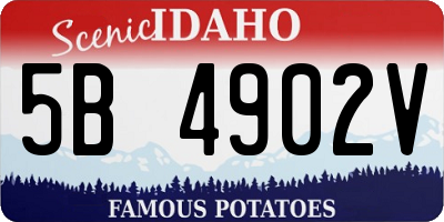 ID license plate 5B4902V