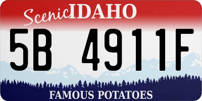 ID license plate 5B4911F