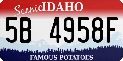 ID license plate 5B4958F