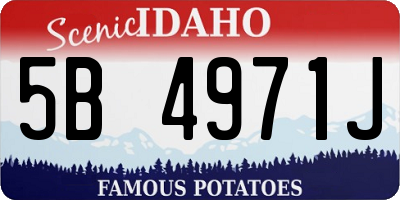 ID license plate 5B4971J