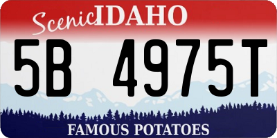 ID license plate 5B4975T
