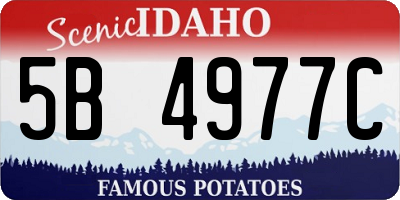 ID license plate 5B4977C