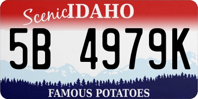 ID license plate 5B4979K