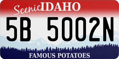 ID license plate 5B5002N