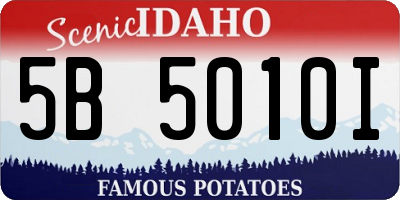 ID license plate 5B5010I
