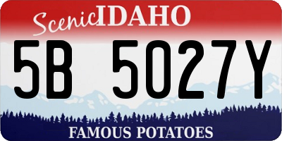 ID license plate 5B5027Y