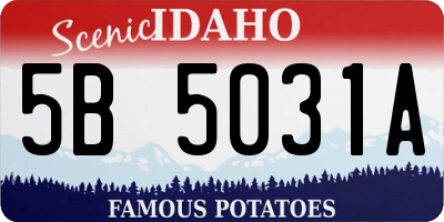 ID license plate 5B5031A