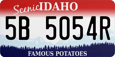ID license plate 5B5054R