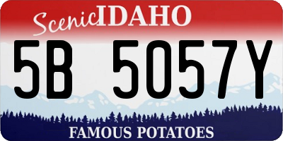 ID license plate 5B5057Y