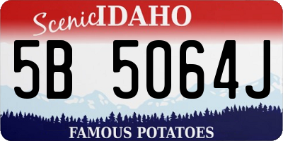 ID license plate 5B5064J