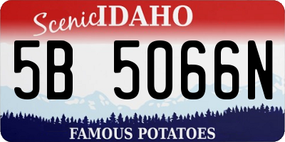 ID license plate 5B5066N