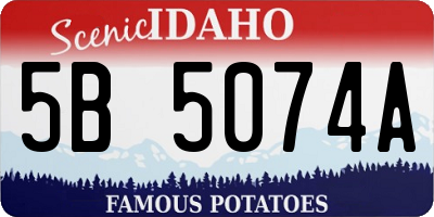 ID license plate 5B5074A
