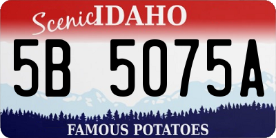ID license plate 5B5075A