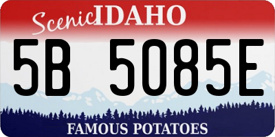 ID license plate 5B5085E