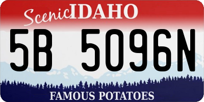 ID license plate 5B5096N