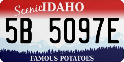 ID license plate 5B5097E