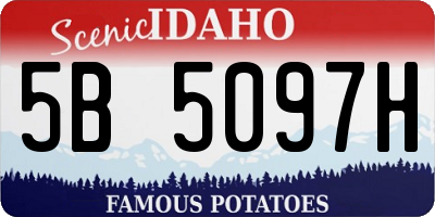 ID license plate 5B5097H