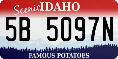 ID license plate 5B5097N