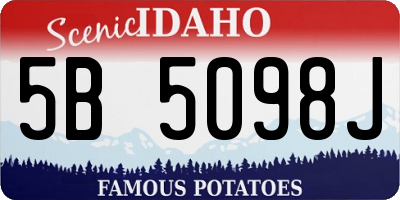ID license plate 5B5098J