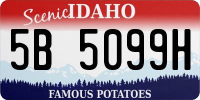 ID license plate 5B5099H