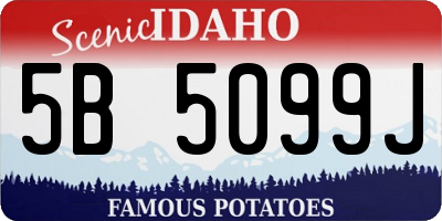 ID license plate 5B5099J