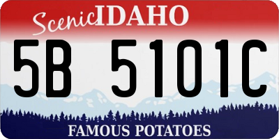 ID license plate 5B5101C