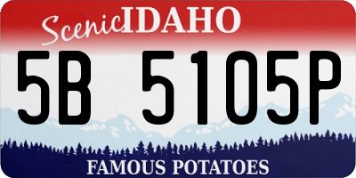 ID license plate 5B5105P
