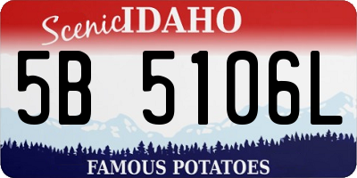 ID license plate 5B5106L