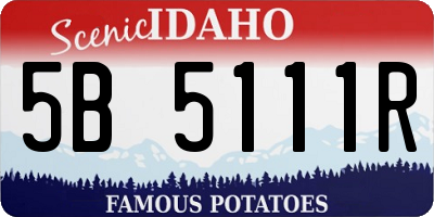 ID license plate 5B5111R