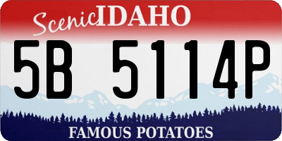 ID license plate 5B5114P
