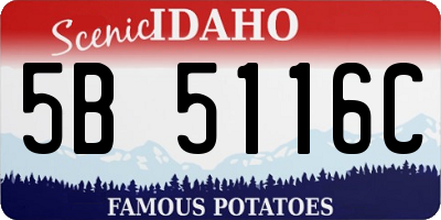 ID license plate 5B5116C