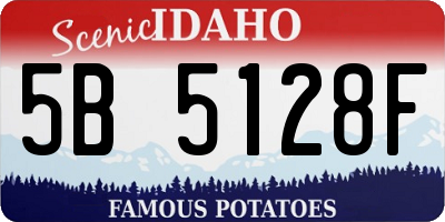 ID license plate 5B5128F
