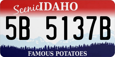 ID license plate 5B5137B
