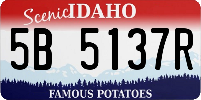 ID license plate 5B5137R
