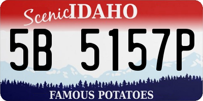 ID license plate 5B5157P