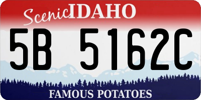 ID license plate 5B5162C