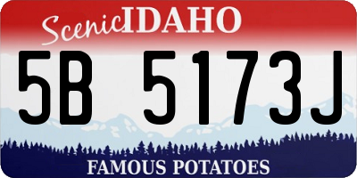ID license plate 5B5173J